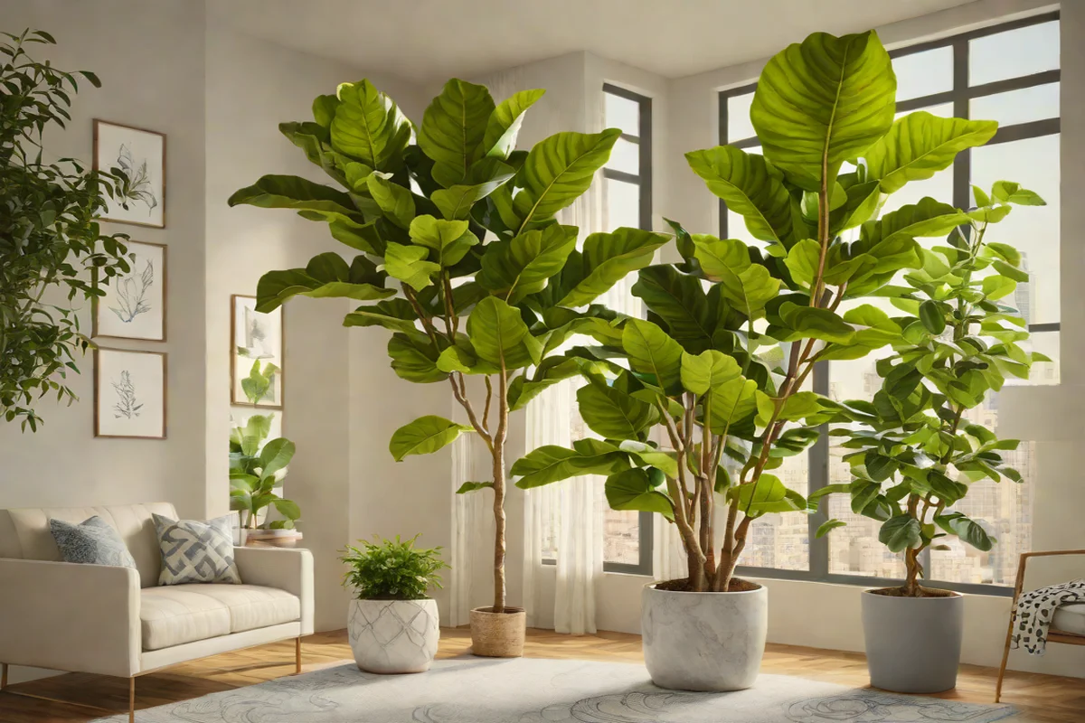 Leverage Corner Potential with Statement Plants - Apartment Living Room Decor Ideas