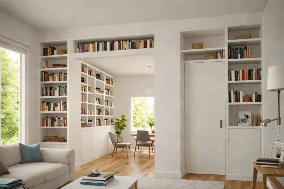 Utilize the Space Above Doorways - Apartment Living Room Decor Ideas