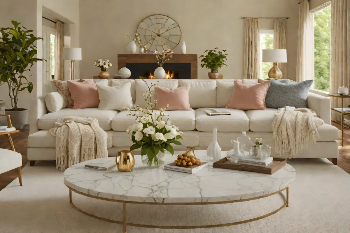 Opt for Round Coffee Tables - Apartment Living Room Decor Ideas