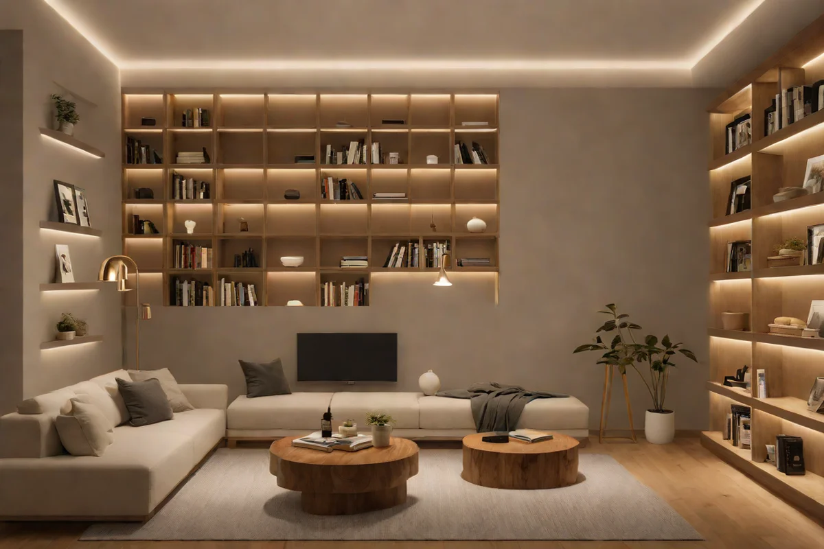 Layered Lighting for Depth - Apartment Living Room Decor Ideas