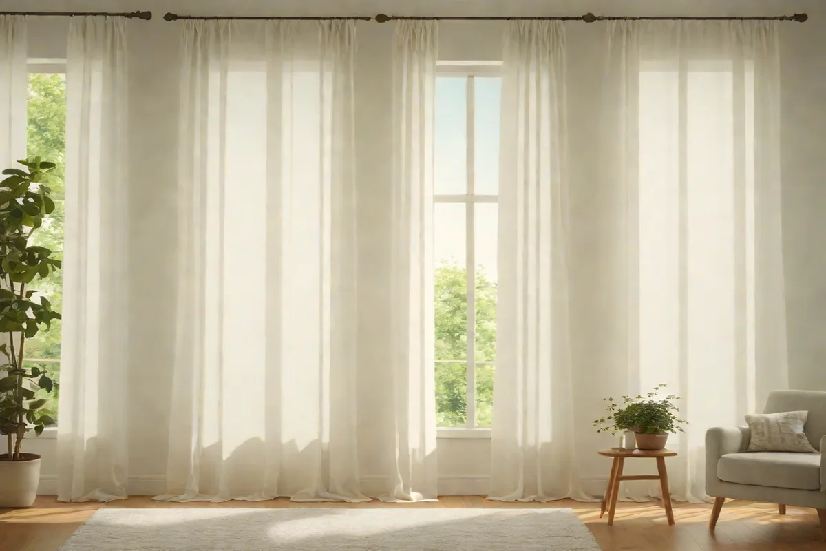 Sheer Curtains for Maximum Light - Apartment Living Room Decor Ideas