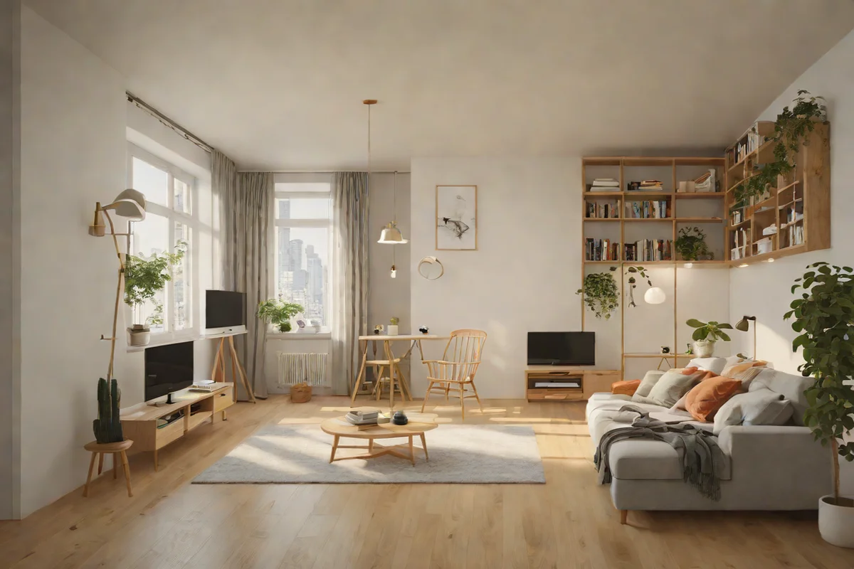 Keep the Center of the Room Clear - Apartment Living Room Decor Ideas