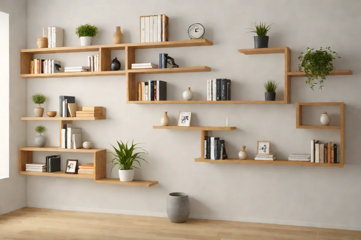 Maximize Verticality with Floating Shelves - Apartment Living Room Decor Ideas