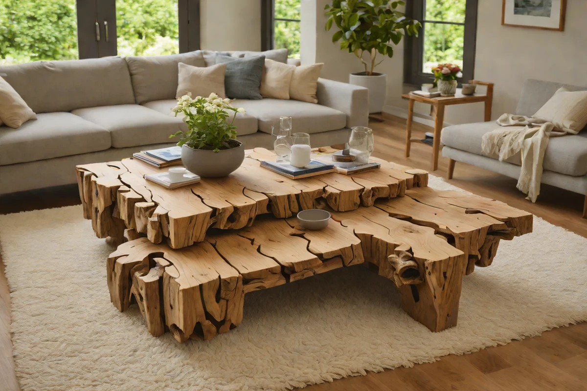 Reclaimed Oak Coffee Tables - Farmhouse Living Room Ideas