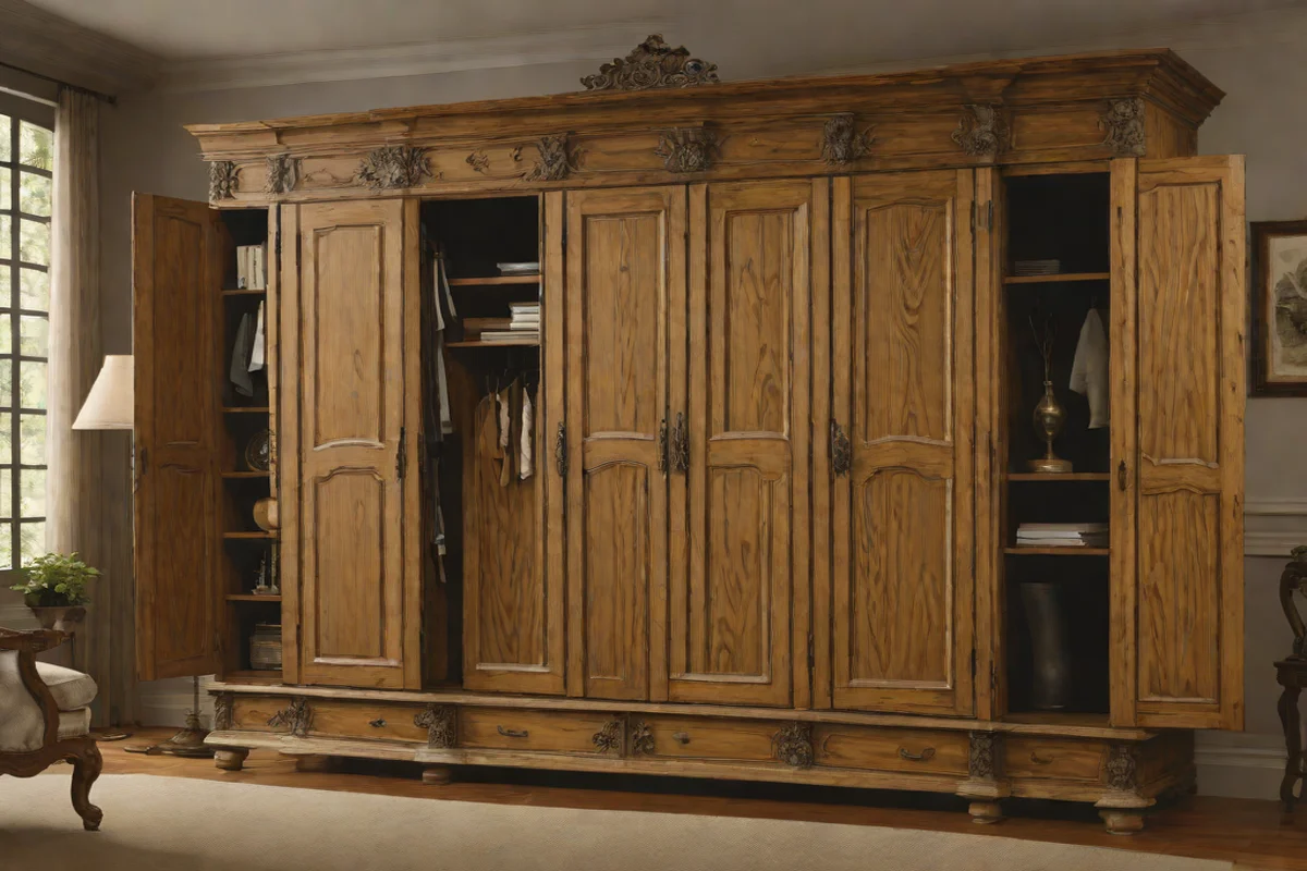 Antique Armoires for Hidden Tech - Farmhouse Living Room Ideas