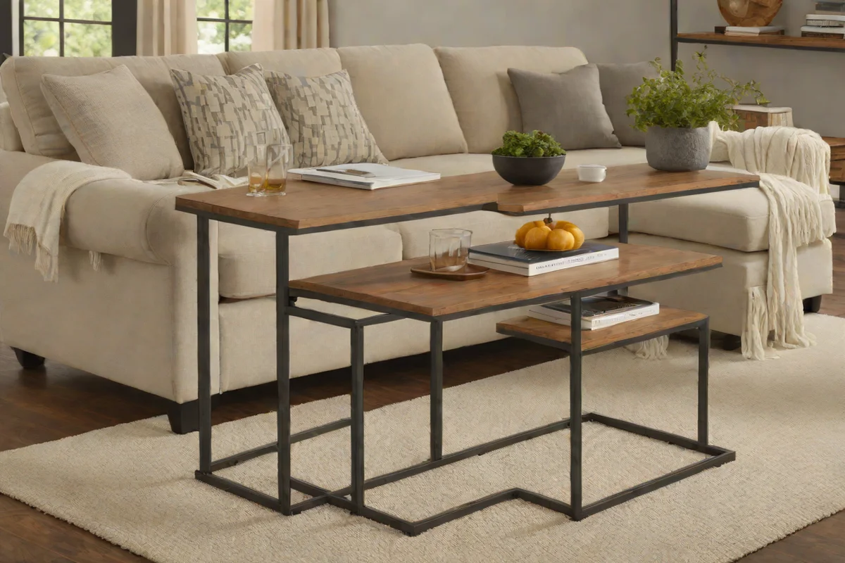 Farmhouse Twist on C-Tables - Farmhouse Living Room Ideas