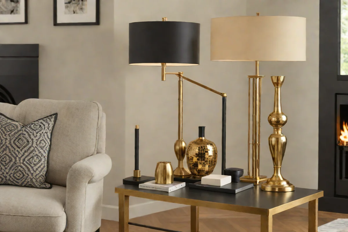 Mixed Metal Hardware - Farmhouse Living Room Ideas