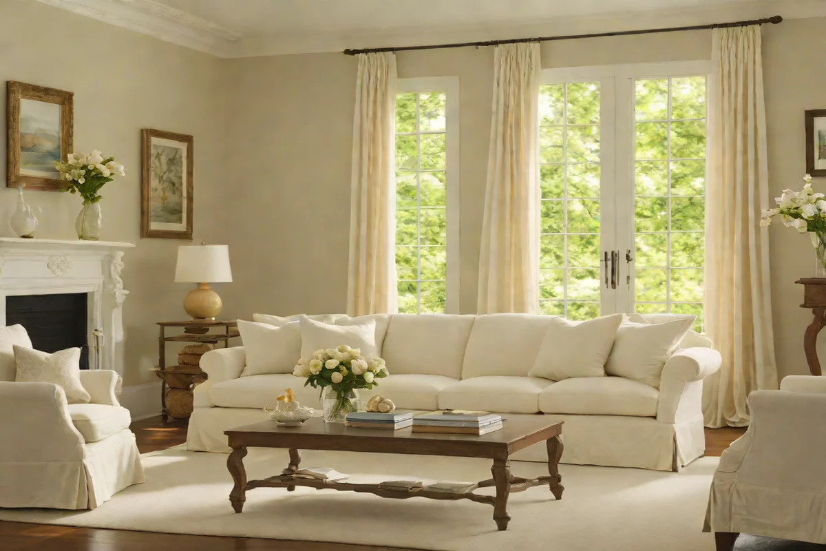 Practical Luxury with Slipcovered Seating - Farmhouse Living Room Ideas