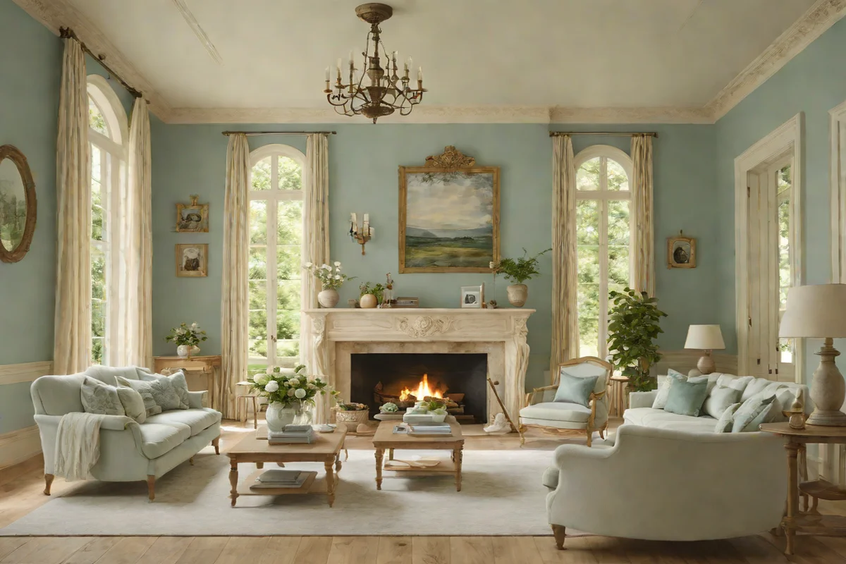 Start with a Muted, Sun-Bleached Palette - French Country Living Room Ideas