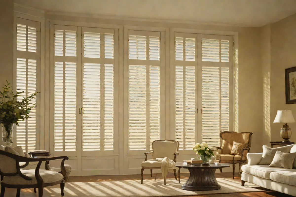Shutters as Elegant Window Treatments - French Country Living Room Ideas