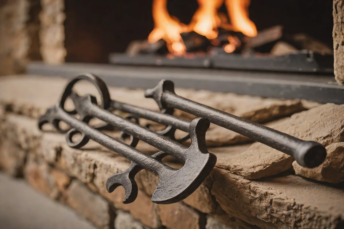 Wrought Iron Accents in Small Details - French Country Living Room Ideas