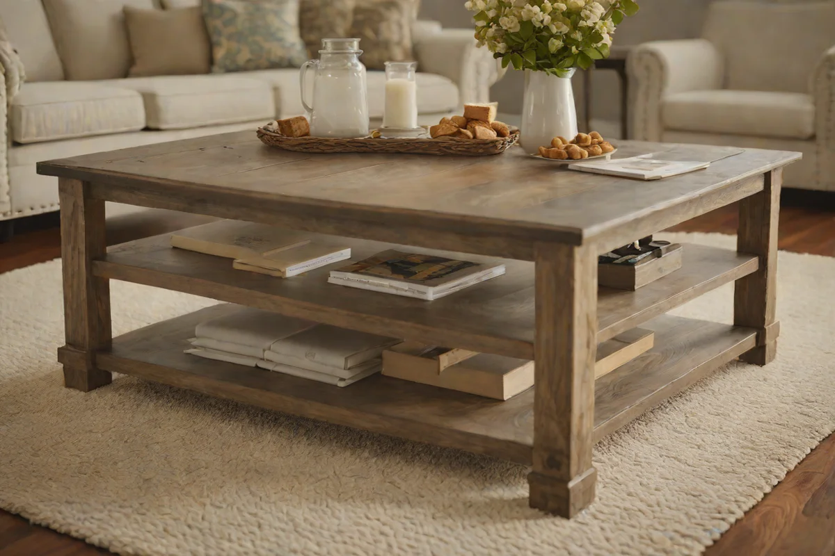 Incorporate Distressed Wood Finishes - French Country Living Room Ideas