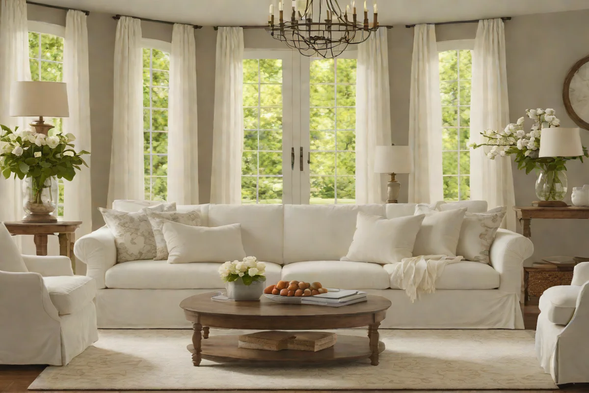 The Comfort of Slipcovered Seating - French Country Living Room Ideas