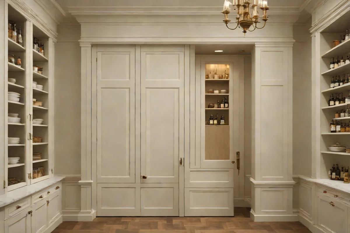 Oversized Vertical Pulls on Pantries - Kitchen Cabinet Hardware Ideas