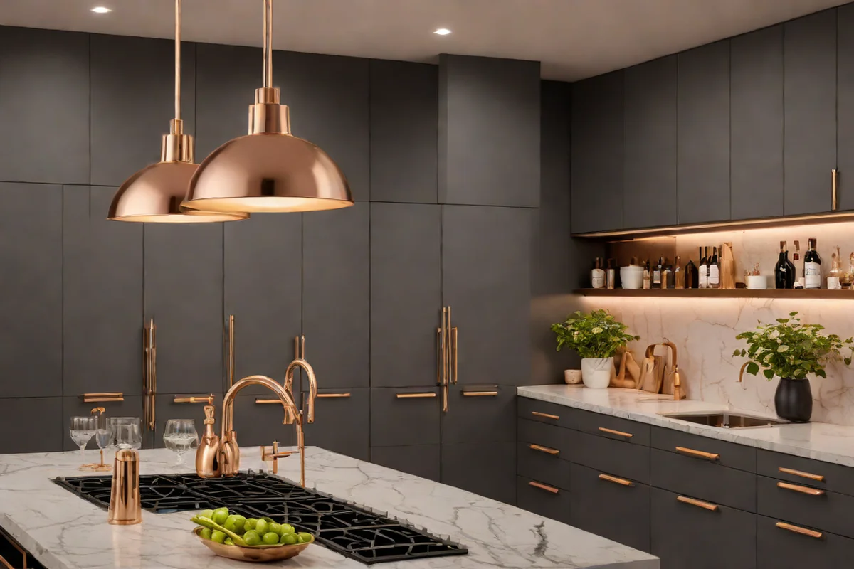 The Allure of Rose Gold - Kitchen Cabinet Hardware Ideas