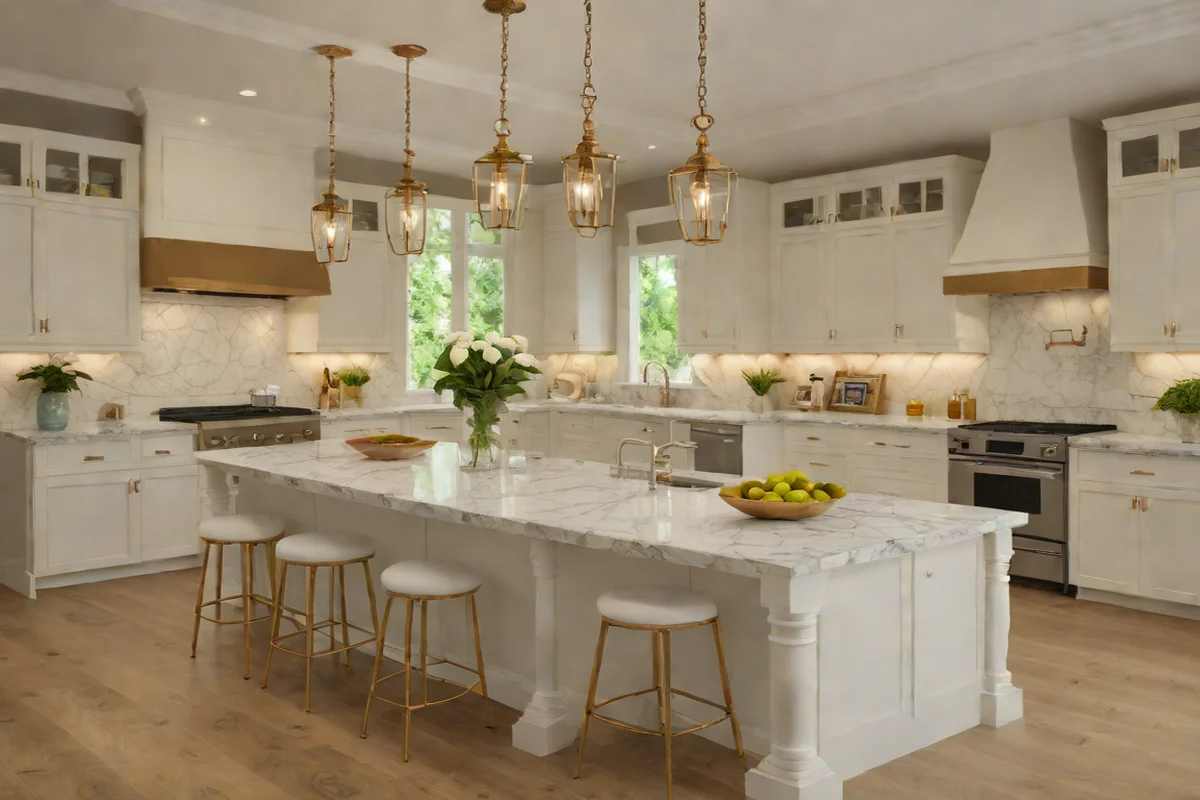 Use Hardware to Define the Island - Kitchen Cabinet Hardware Ideas