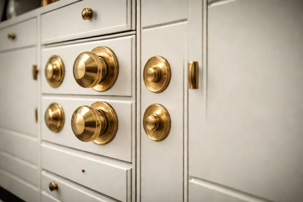 Oversized Circular Backplates - Kitchen Cabinet Hardware Ideas