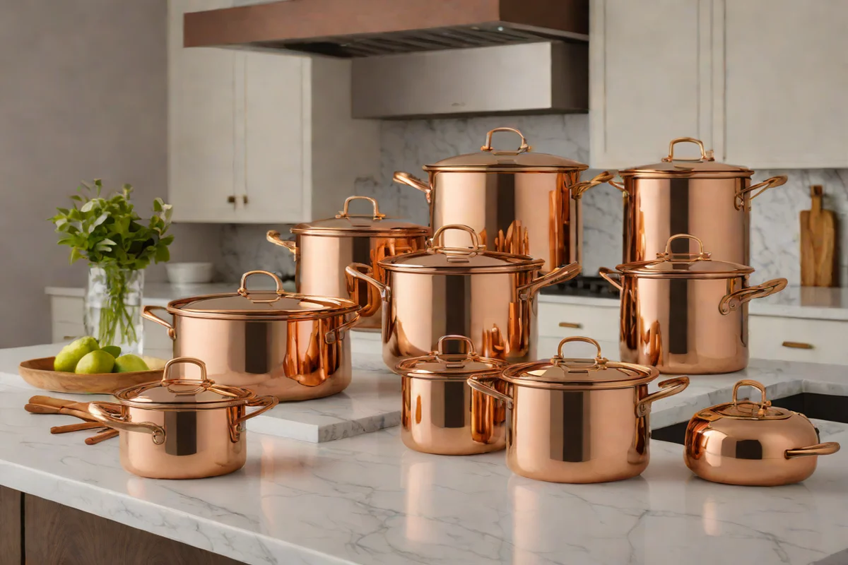 Incorporate Antique Copper Accents - Kitchen Island Decor Ideas