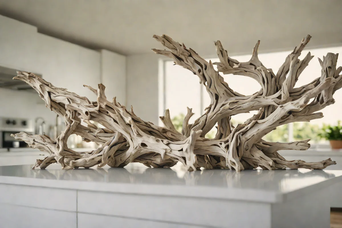 Driftwood for Coastal Minimalism - Kitchen Island Decor Ideas