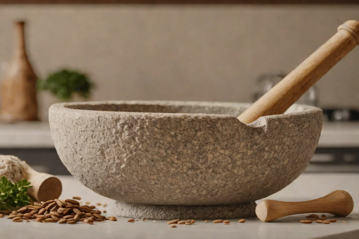 Decorative Mortar and Pestle - Kitchen Island Decor Ideas