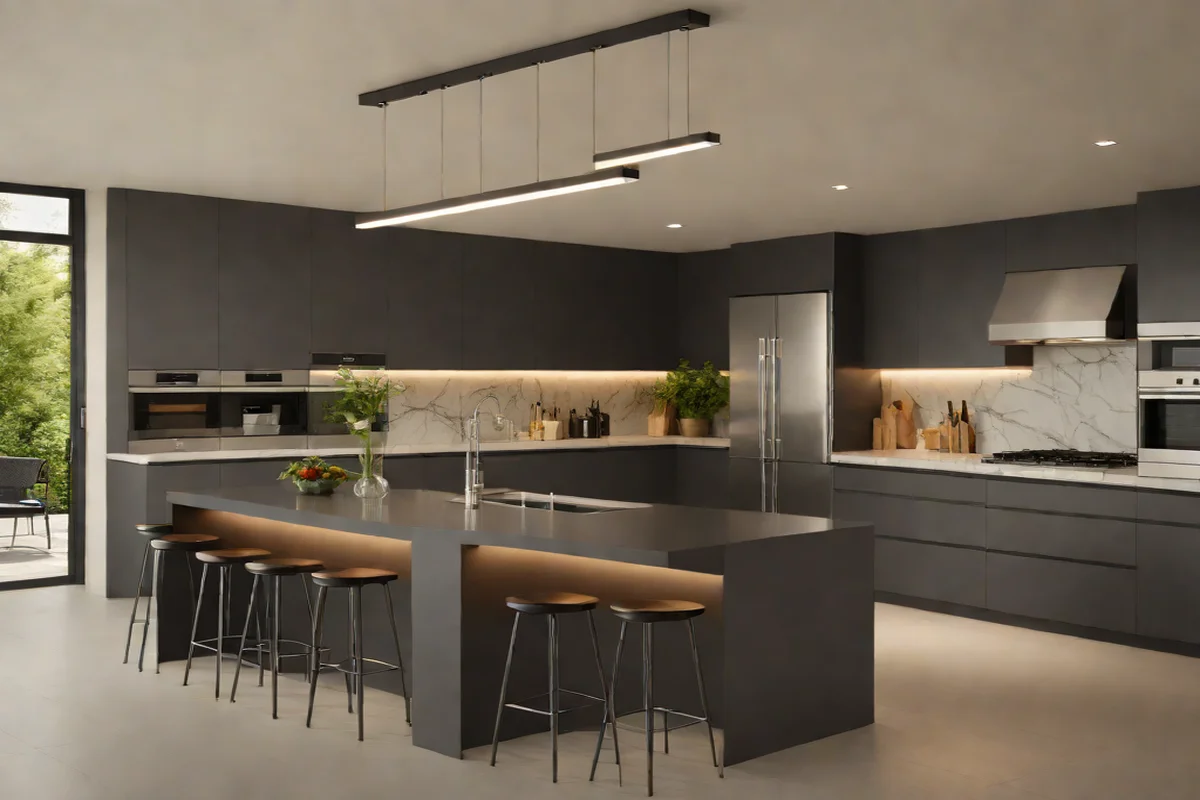 The Minimalism of Linear Suspension - Kitchen Lighting Ideas