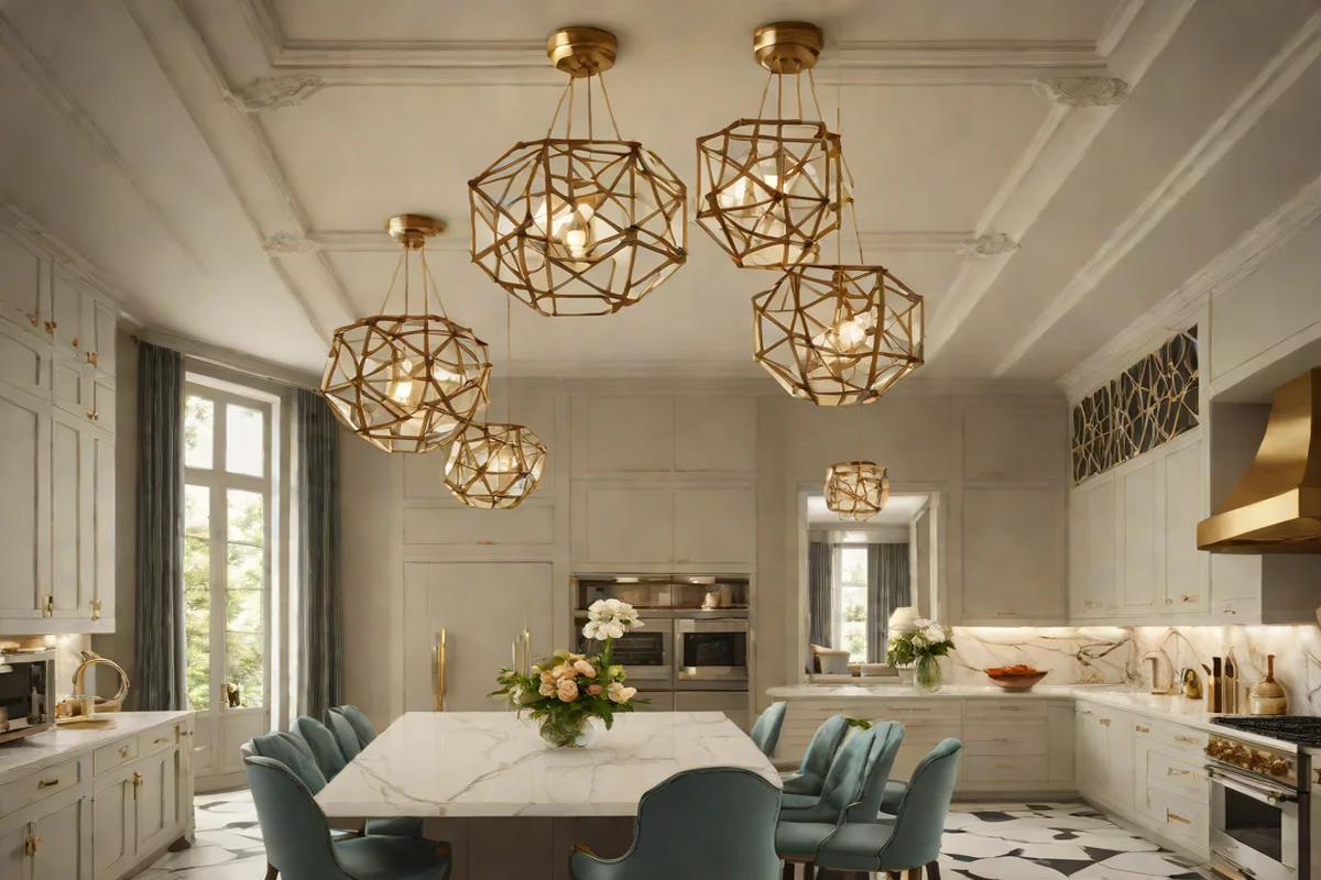 Sculptural Art Deco Geometry - Kitchen Lighting Ideas