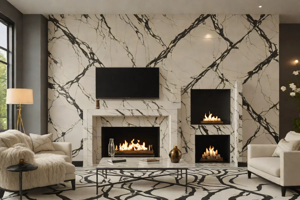 The Power of Book-Matched Marble - Luxury Living Room Ideas