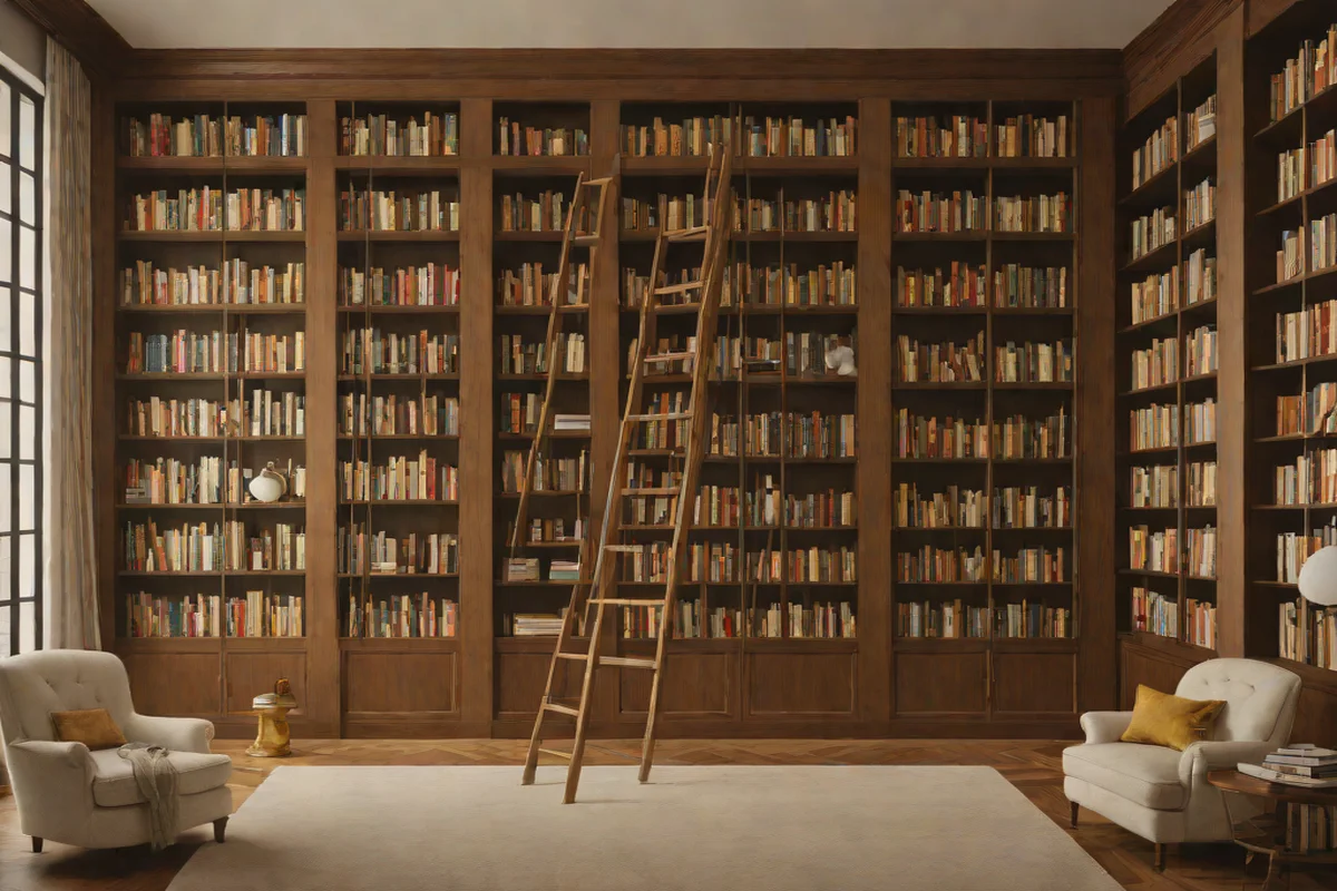 Bespoke Built-in Library Walls - Luxury Living Room Ideas