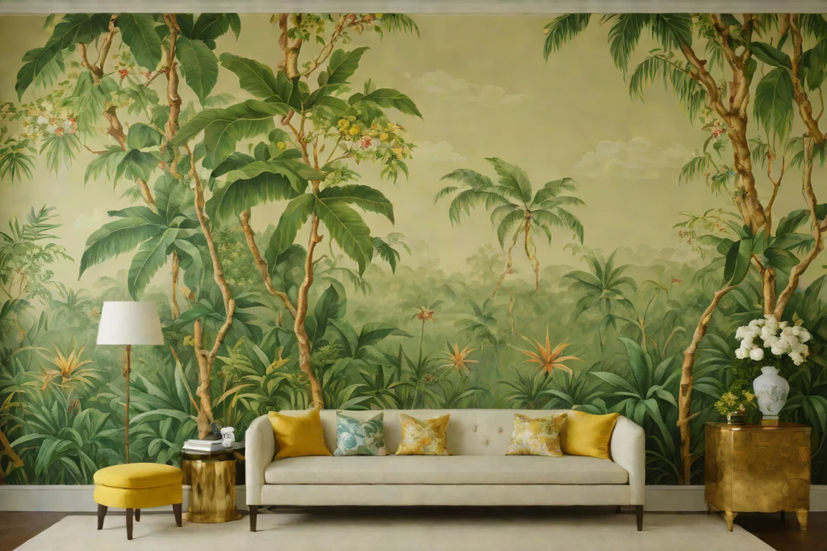 Hand-Painted De Gournay Wallpaper - Luxury Living Room Ideas