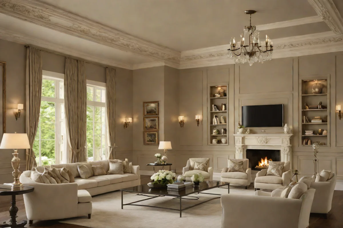 Custom Architectural Wall Molding - Luxury Living Room Ideas