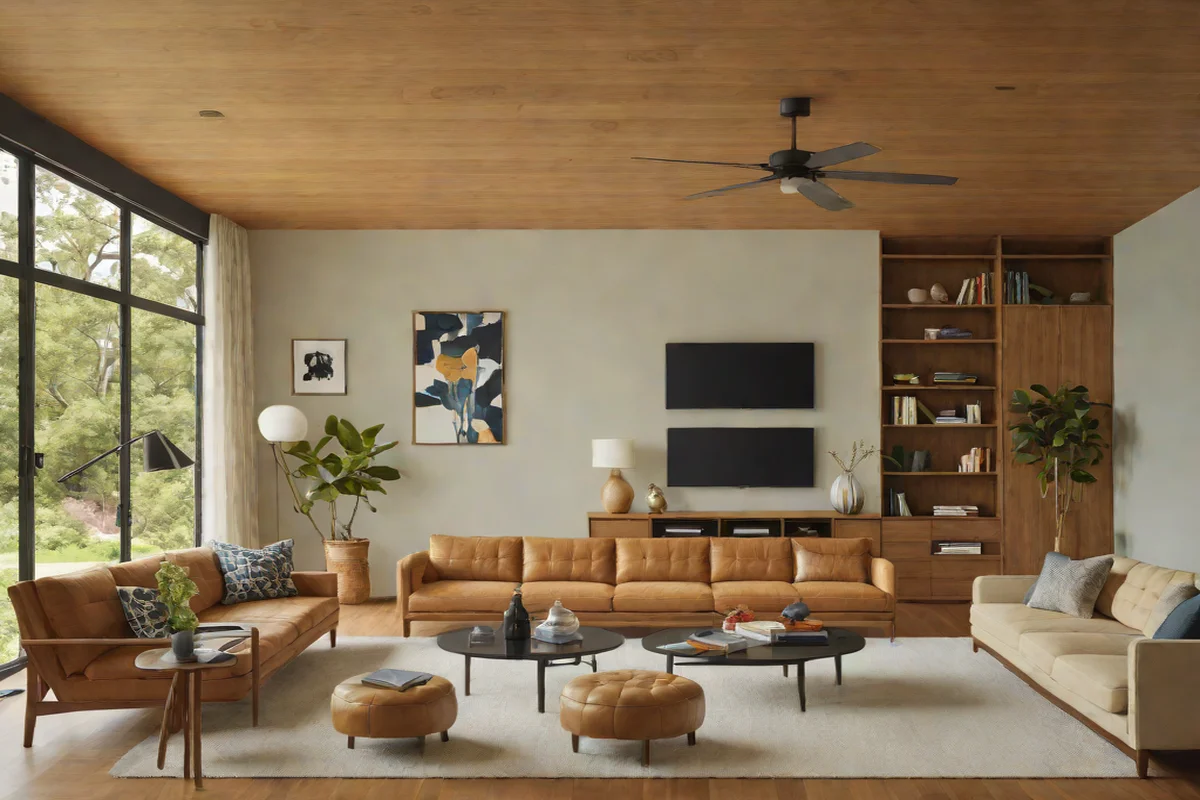 Maintain a Low-Profile Horizon - Mid-Century Modern Living Room
