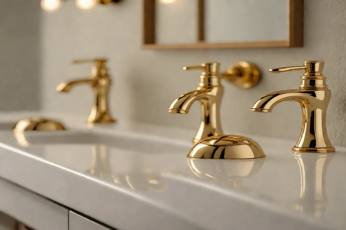 Matte vs. High-Gloss Metallic Play - Mixing Metals in Kitchen