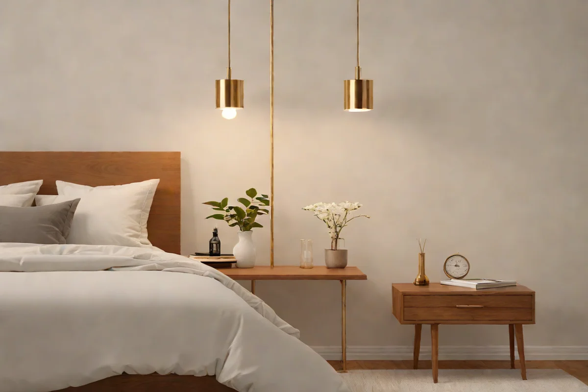 Low-Hanging Bedside Pendants - Modern Bedroom Design Ideas