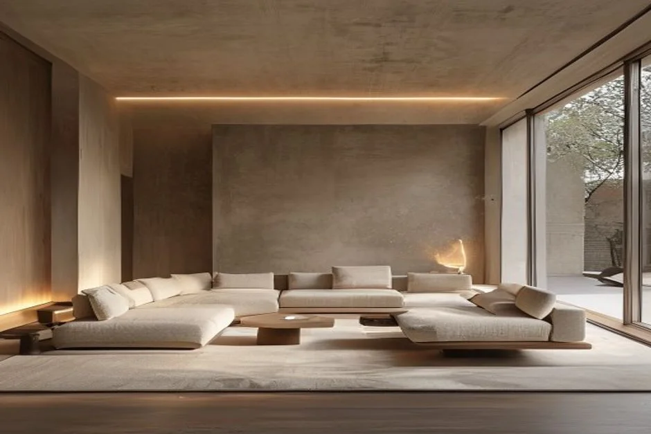 The Low-Profile Seating Philosophy - Modern Japandi Living Room Designs