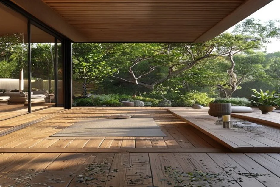 Indoor-Outdoor Seamless Flow - Modern Japandi Living Room Designs