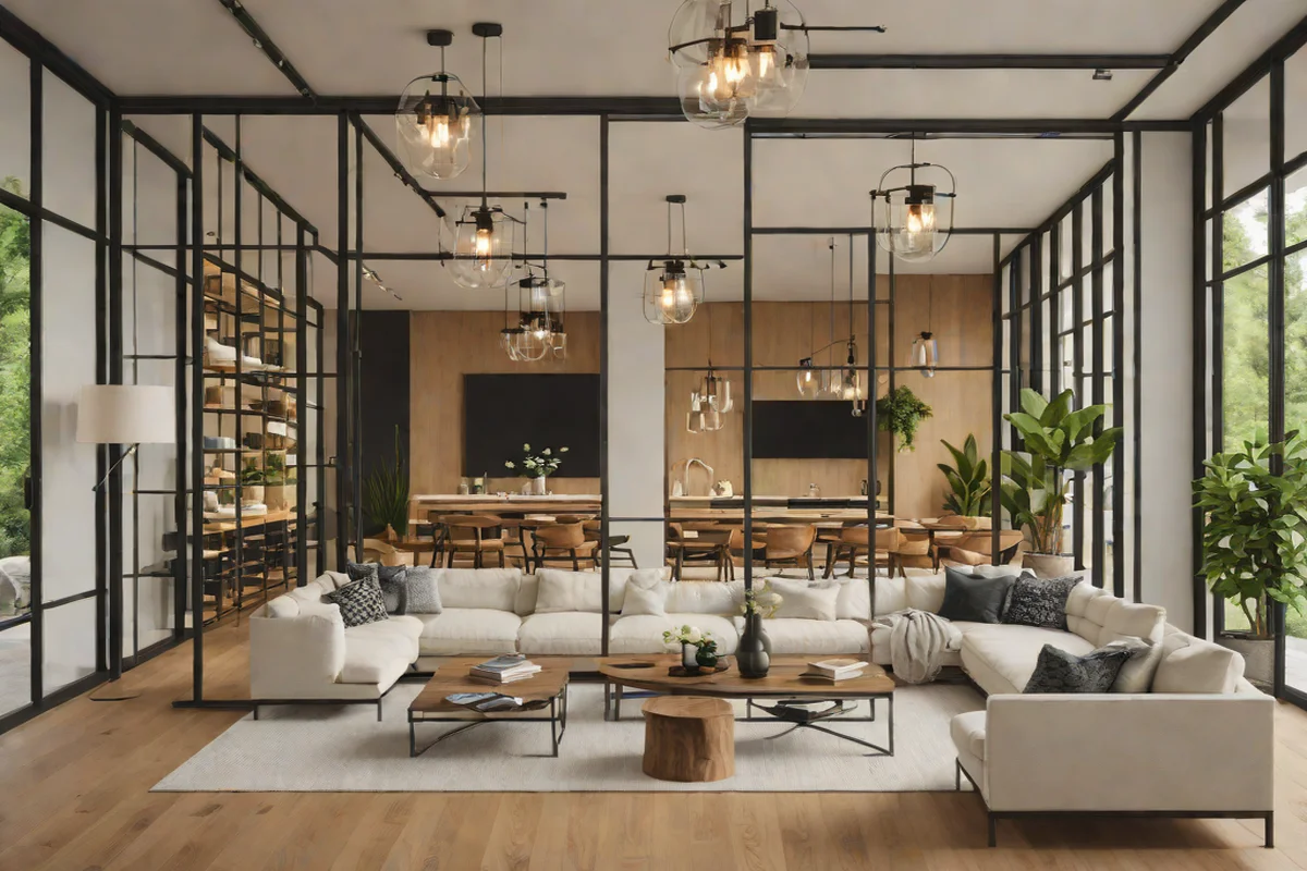 Glass and Steel Partitions for Light Flow - Modern Living Room Design Ideas