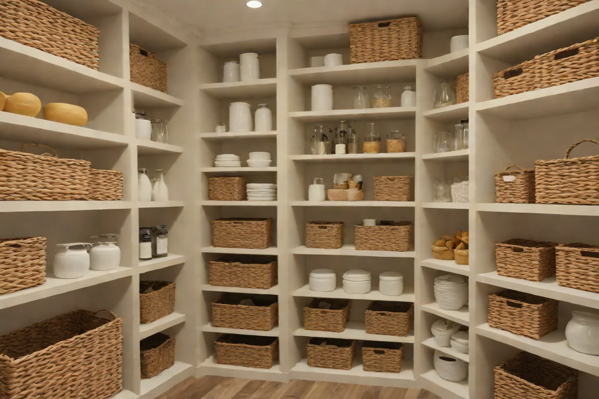 Consistent Color Palette for Baskets - Pantry Organization Ideas