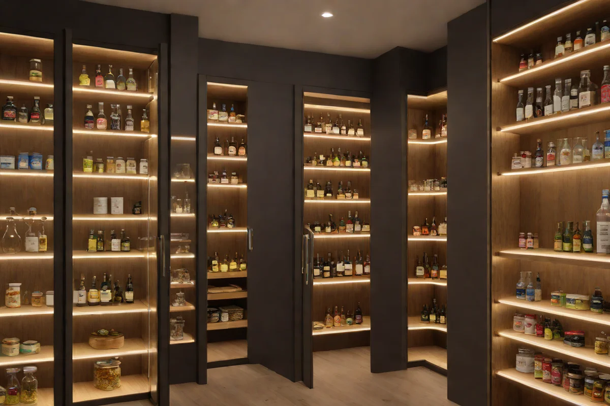Integrated Motion-Sensor Lighting - Pantry Organization Ideas