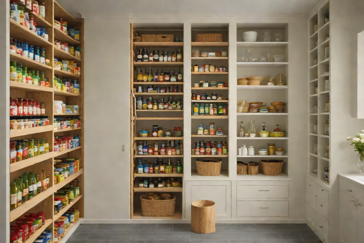 Utilize Vertical Space with Floor-to-Ceiling Shelving - Pantry Organization Ideas