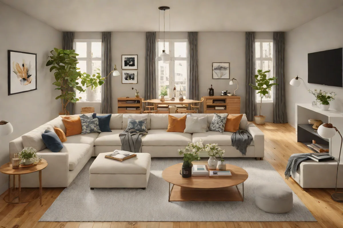 Corner-Centric Seating (The L-Shaped Power) - Small Living Room Layout