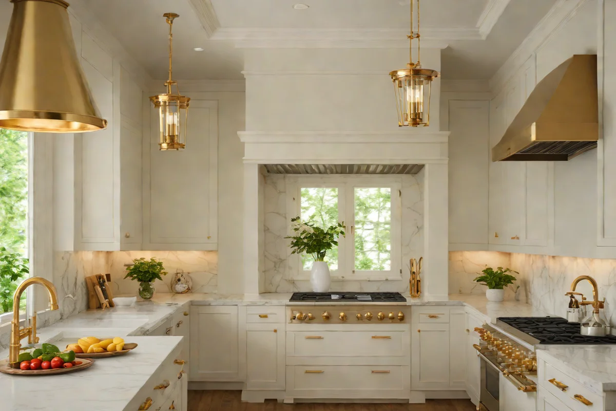 Symmetrical Wall Sconces - White Kitchen Design Ideas