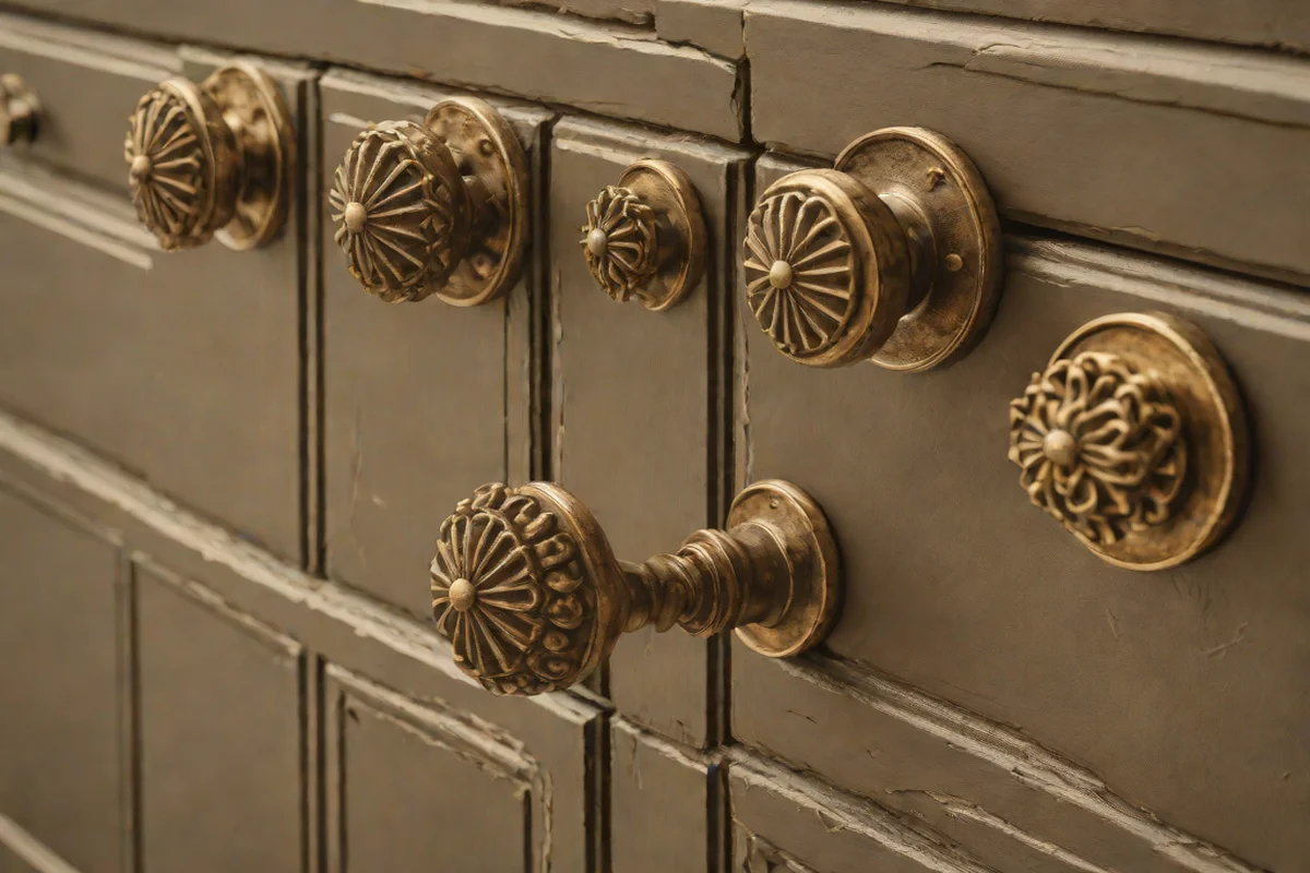 Unlacquered Brass Patina - White Kitchen Design Ideas
