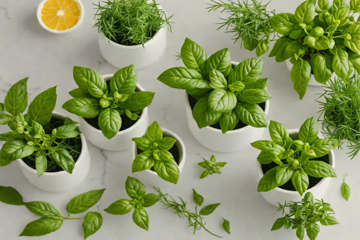 Organic Greenery and Fresh Herbs - White Kitchen Design Ideas