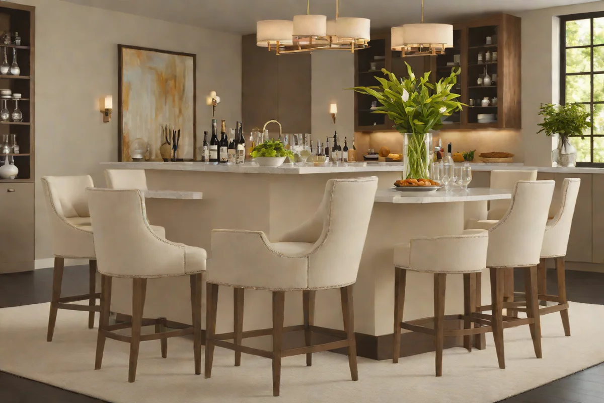 Upholstered Performance Stools - White Kitchen Design Ideas