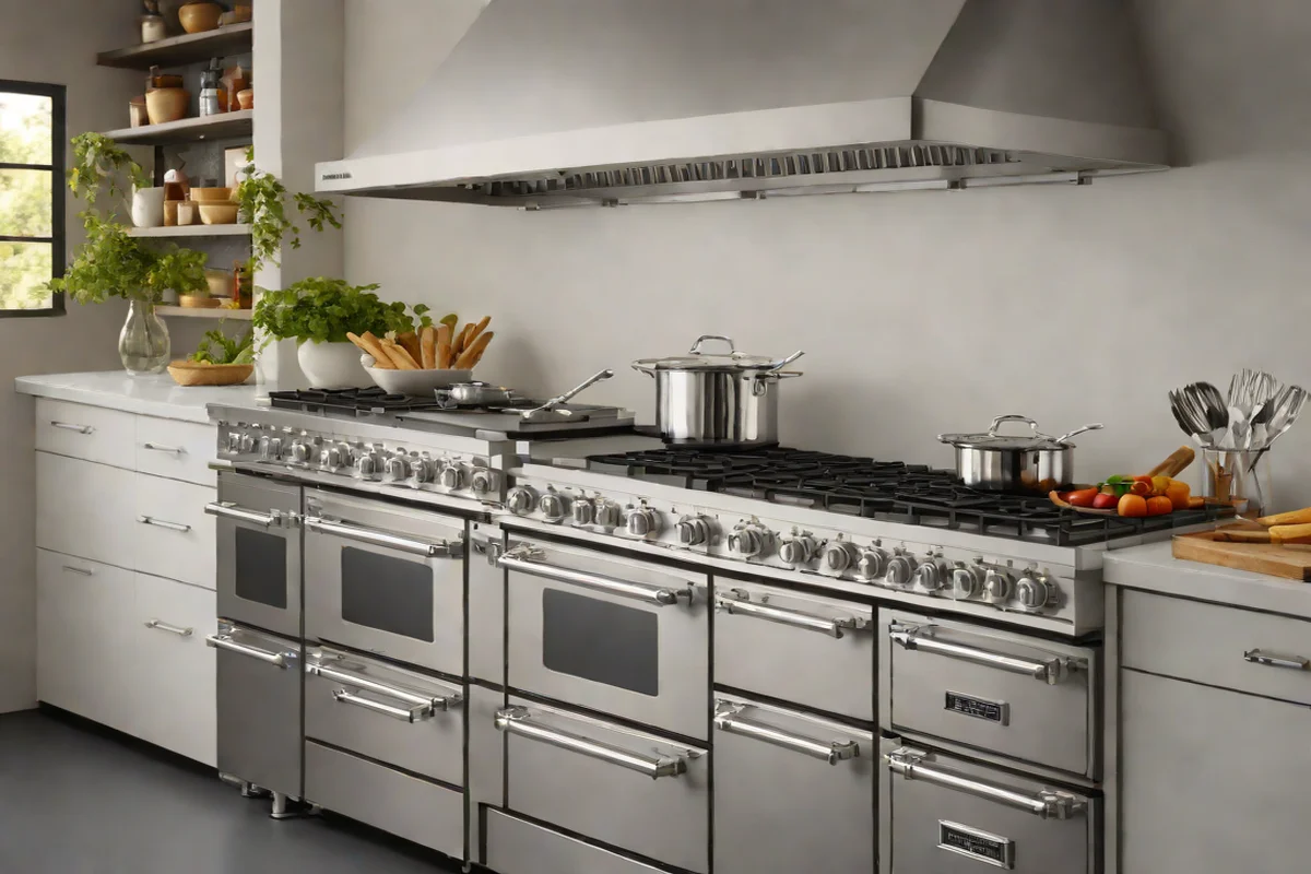 Stainless Steel Professional Range - White Kitchen Design Ideas
