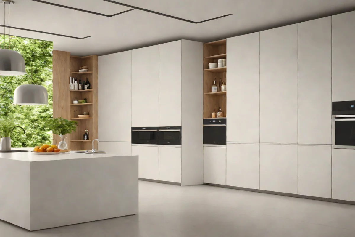 Integrated Appliance Camouflage - White Kitchen Design Ideas