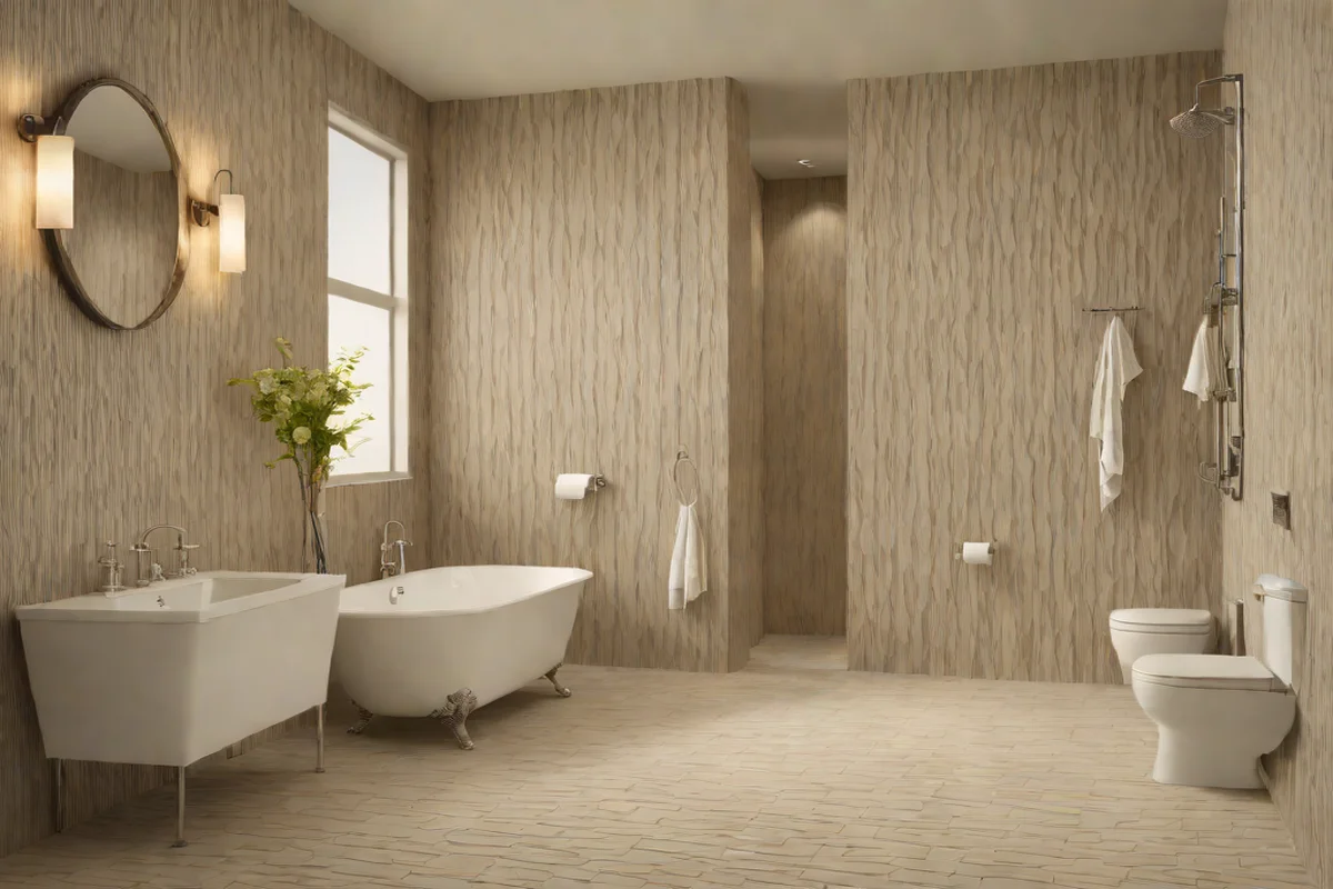 Fluted and Ribbed Stone Formats - Bathroom Floor Tile Ideas