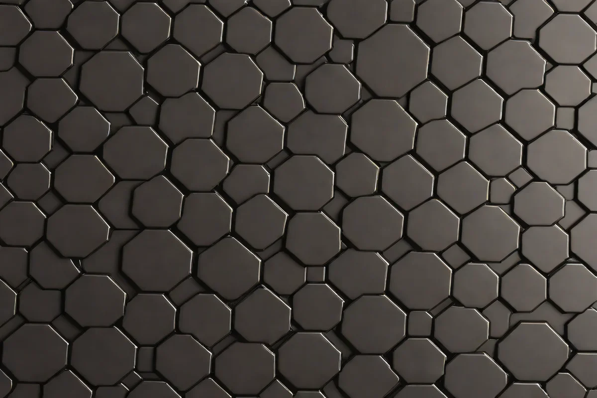 Matte Obsidian Hexagons - Bathroom Floor Tile Ideas