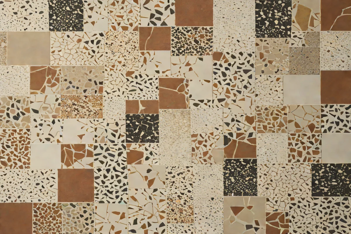 Terrazzo-Style Porcelain Elements - Bathroom Floor Tile Ideas