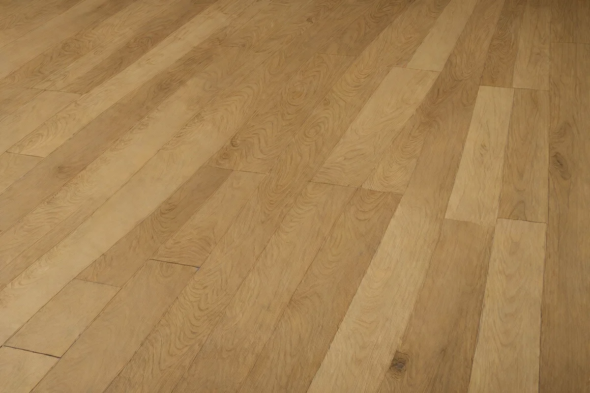 Bleached Wood-Look Porcelain Planks - Bathroom Floor Tile Ideas